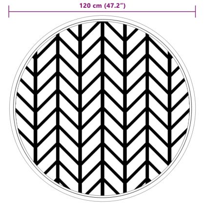 Килим за открито, ARAKIL сив, Ø120 см, PP