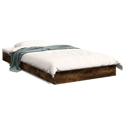 Рамка за легло, опушен дъб, 100x200 см, инженерно дърво