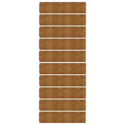 Градински кантове 10 бр 25x103 см гъвкави кортенова стомана