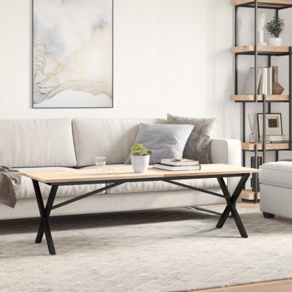 Крака за кафе маса, X-рамка, 140x30x43 см, стомана