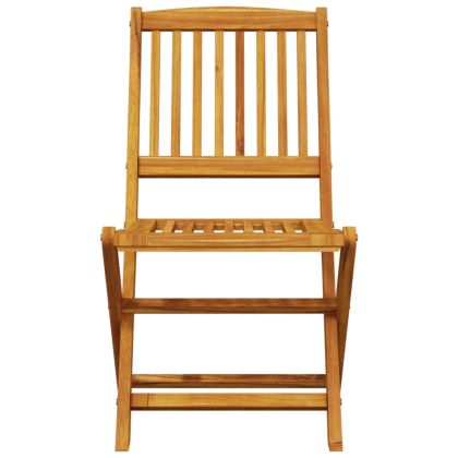 Сгъваем градински трапезен комплект, 5 части, акация масив