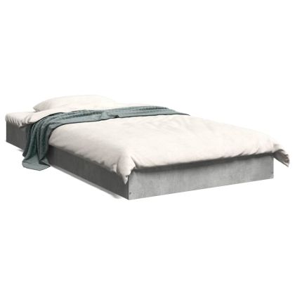 Рамка за легло, бетонно сиво, 90x190 см, инженерно дърво