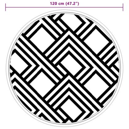 Килим за открито, ARAKIL сив, Ø120 см, PP