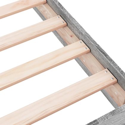 Рамка за легло, сив сонома, 75x190 см, инженерно дърво