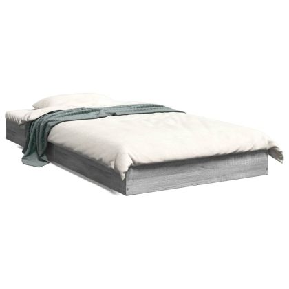 Рамка за легло, сив сонома, 90x190 см, инженерно дърво