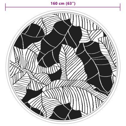 Килим за открито, ARAKIL зелено, Ø160 см, PP