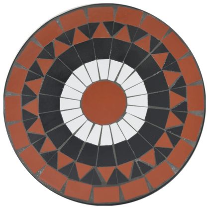 Комплект за бистро с мозайка, теракота и бяло желязо и керамика