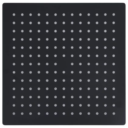 Rainshower душ пита, инокс, 25x25 cм, квадратна, черна