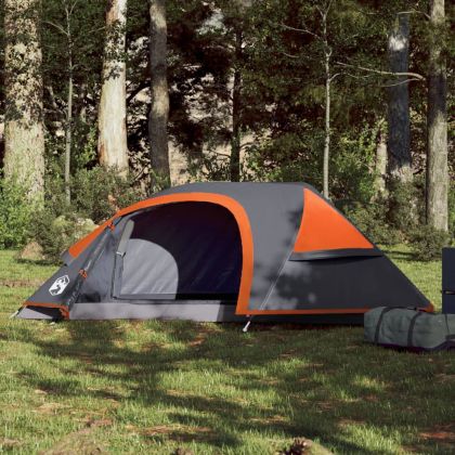Куполна къмпинг палатка за 1 човек, оранжев, водоустойчива