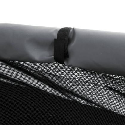 Кучешка къща, светлосива, Оксфорд плат и стомана