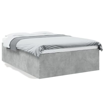 Рамка за легло, бетонно сиво, 120x200 см, инженерно дърво