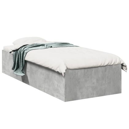 Рамка за легло, бетонно сиво, 90x190 см, инженерно дърво