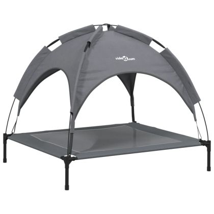 Кучешко легло със сенник, антрацит, Оксфорд плат и стомана