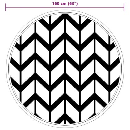 Килим за открито, ARAKIL сив, Ø120 см, PP