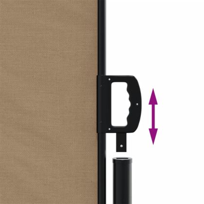 Прибираща се странична тента, таупе, 180x1200 см