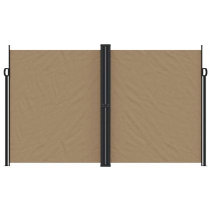 Прибираща се странична тента, таупе, 200x1200 см