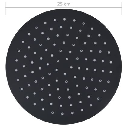 Rainshower душ пита, инокс, 25 см, кръгла, черна