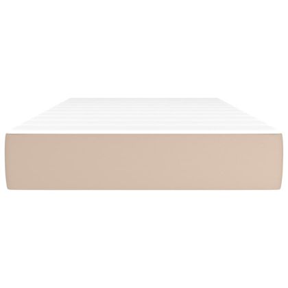 Матрак с покет пружини капучино 90x190x20 см изкуствена кожа