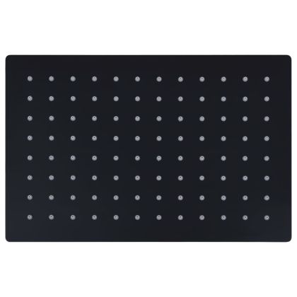 Rainshower душ пита, инокс, 30x20 cм, правоъгълна, черна