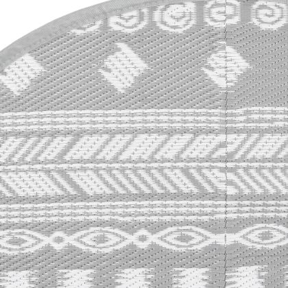 Килим за открито, ARAKIL сив, Ø120 см, PP