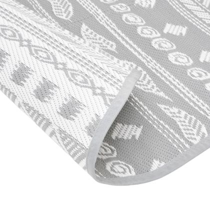 Килим за открито, ARAKIL сив, Ø120 см, PP