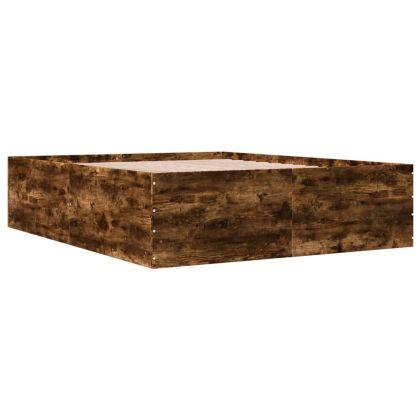 Рамка за легло, опушен дъб, 150x200 см, инженерно дърво