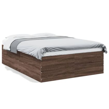 Рамка за легло, кафяв дъб, 120x190 см, инженерно дърво