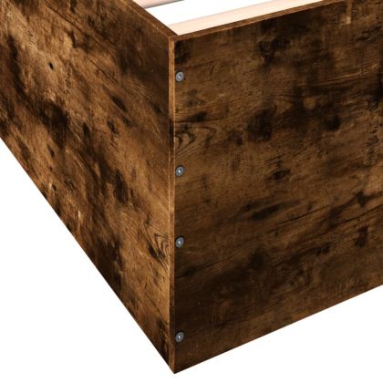 Рамка за легло, опушен дъб, 120x200 см, инженерно дърво