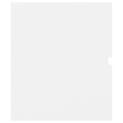 Шкаф за мивка с вградено корито, бял, инженерно дърво