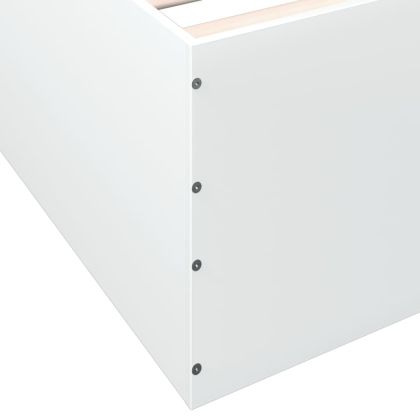 Рамка за легло, бяла, 150x200 см, инженерно дърво