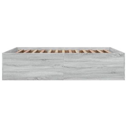 Нощно шкафче, сив сонома, 150x200 см, инженерно дърво