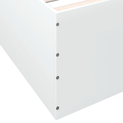 Рамка за легло, бяла, 180x200 см, масивно дърво