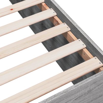 Рамка за легло, сив сонома, 140x200 см, инженерно дърво