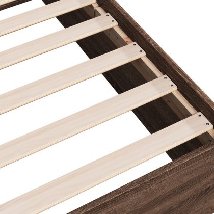 Рамка за легло, кафяв дъб, 90x190 см, инженерно дърво