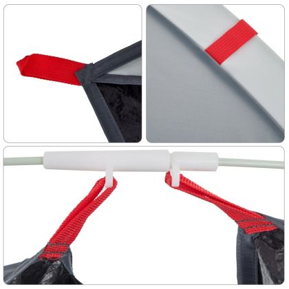 Плажна палатка, сива, изскачаща, водоустойчива