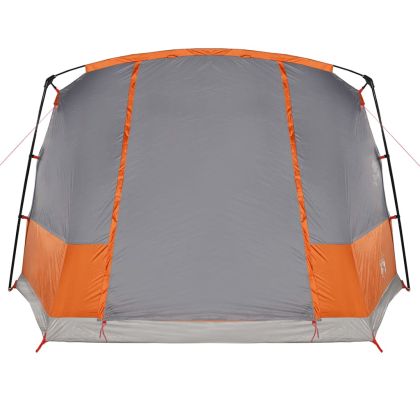 Къмпинг палатка тунелна за 4 човека сиво-оранжево водоустойчива