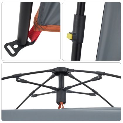 Палатка за уединение, сива, бързо освобождаване, водоустойчив