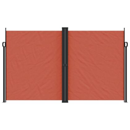 Прибираща се странична тента, теракота, 200x1200 см
