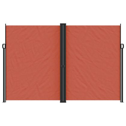 Прибираща се странична тента, теракота, 220x600 см