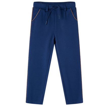 Детски панталони с връв, нейви синьо, 104