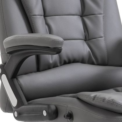 Офис стол, антрацит, изкуствена кожа