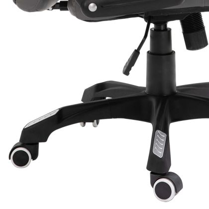 Офис стол, антрацит, изкуствена кожа