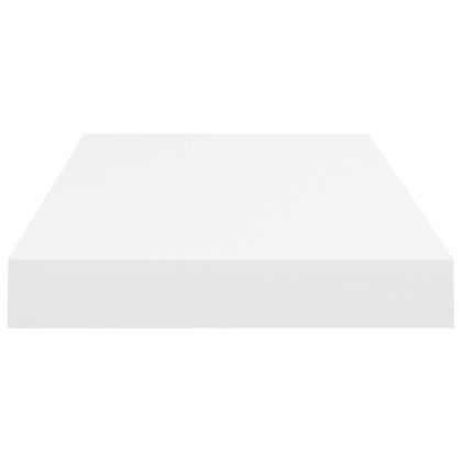 Окачени стенни рафтове, 2 бр, бели, 50x23x3,8 см, МДФ