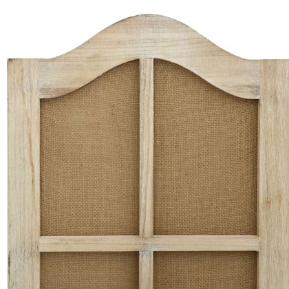 Параван за стая, 6 панела, кафяв, 214x165 см, плат