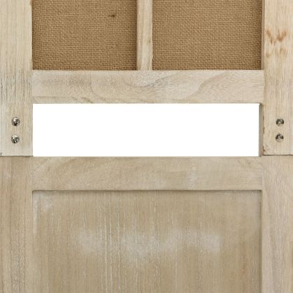 Параван за стая, 6 панела, кафяв, 214x165 см, плат