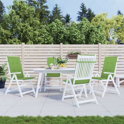 Възглавници за стол 4 бр меланж зелени 120x50x4 см плат