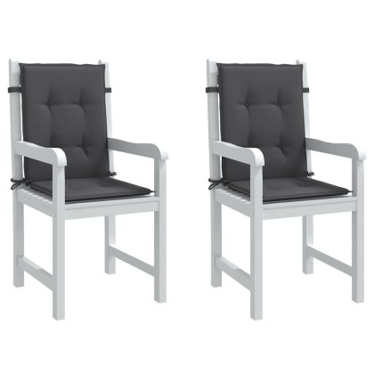 Възглавници за столове 2 бр меланж антрацит 100x50x4 см плат