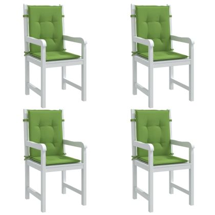 Възглавници за столове 4 бр меланж зелени 100x50x4 см плат