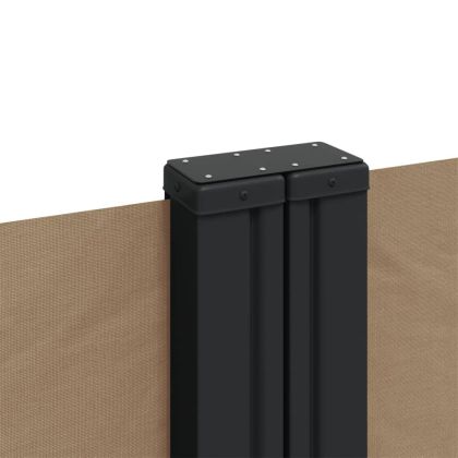 Прибираща се странична тента, таупе, 160x600 см