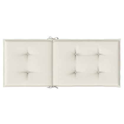 Възглавници за стол 4 бр меланж кремави 120x50x4 см плат